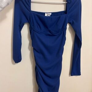 Princess Polly Royal Blue Long Sleeve Maxi Dress